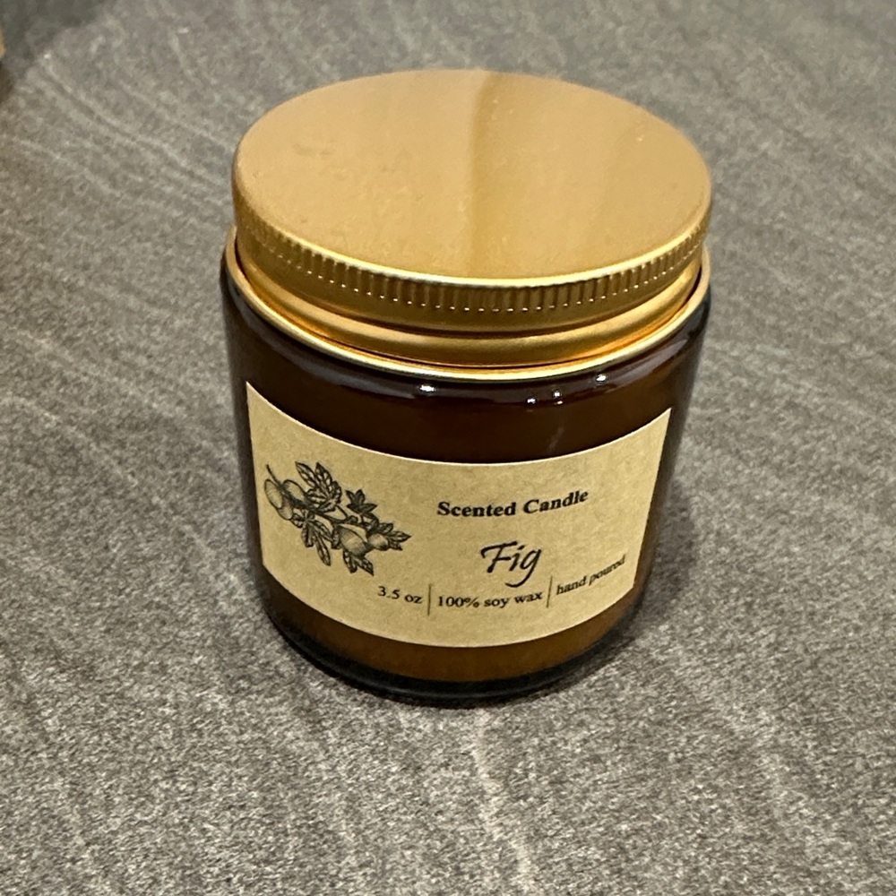 2 for $15 Fig Scented Soy Candle - Gold Lid (Women Bath & Body)